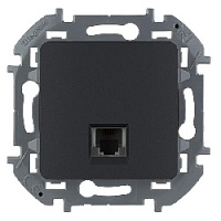 Дизайнерская розетка телефонная RJ-11, антрацит, 673823 Legrand, серия Inspiria