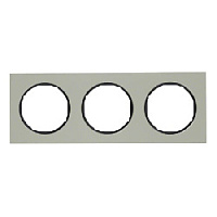 Дизайнерская рамка 3 местная, нержавеющая сталь/черный, 10132204 Berker, серия R.3