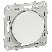 Дизайнерский выключатель, белый, S52R201 Schneider Electric, одноклавишный, серия Odace