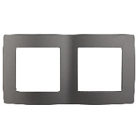 Дизайнерская рамка 2 местная, графит, Б0019370 Эра, серия 12