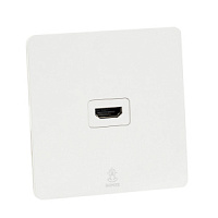 Дизайнерская розетка HDMI Vega Белый лед, BVWHD Bonze