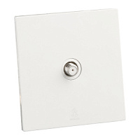 Дизайнерская розетка TV/SAT Aura Белый лед, BAWS Bonze