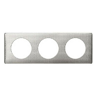 Дизайнерская рамка 3 местная, сильвер пунктум, 068723 Legrand, серия Celiane