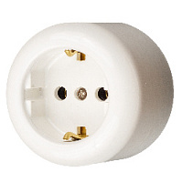 Розетка с заземляющим контактом, белый, JRO.1L61.CG00 Jantera