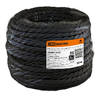 Ретро кабель витой ГОСТ (50 м.) 2*2.5, черный, SQ2801-0132 TDM ELECTRIC, серия Эко