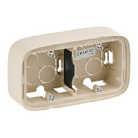 Подъемная коробка для наружного монтажа 2 местная, слоновая кость, 755562 Legrand, серия Valena Allure