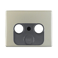 Центральная панель розетки TV+FM+SAT, нержавеющая сталь, матовый, 12020004 Berker, серия Arsys