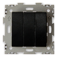 Дизайнерский выключатель, черный, GL-W103-BCM, CGSS, трехклавишный, серия Эстетика