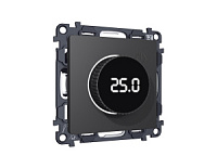 Комплект механизма терморегулятора теплого пола с цифровым дисплеем с подсветкой, графит, MA905810  Ambrella Volt, терморегулятор