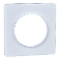 Дизайнерская рамка 1 местная, белый/белый, S52P802 Schneider Electric, серия Odace