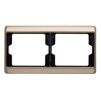 Дизайнерская рамка 2 местная, светло-бронзовый, матовый, алюминий, 13640001 Berker, серия Arsys