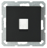 Накладка с суппортом для информационного разъема, матовый черный, 86101PBE Wedder