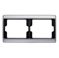 Дизайнерская рамка 2 местная, нержавеющая сталь, матовый, металл, 13640004 Berker, серия Arsys