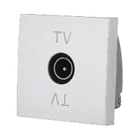 Дизайнерская розетка TV, серебристый металлик, 852103-1 LK Studio, оконечная, серия LK45