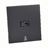 Дизайнерская розетка HDMI Aura Черный уголь, BABHD Bonze