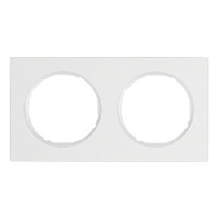 Дизайнерская рамка 2 местная, полярная белизна, глянцевый, 10122289 Berker, серия R.3