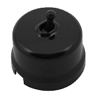 Кнопка тумблерная, звонковая, одинарная, пластик, черный, JRE.PT51.PG01 Jantera