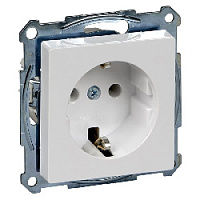 Механизм розетки с заземлением, активный белый, MTN2301-0325 Schneider Electric, серия Merten System M