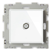 Дизайнерская розетка спутниковая SAT, белый, GL-W201S-WCG CGSS, серия Эстетика