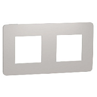 Дизайнерская рамка 2 местная, шампань/белый, NU280424 Schneider Electric, серия Unica Studio