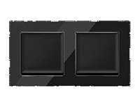 Дизайнерская рамка из натурального стекла 2 местная, черный, AF380802 Ambrella Volt