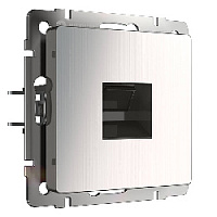 Дизайнерская розетка RJ-45, глянцевый никель, W1181002 Werkel