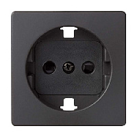 Накладка для розетки с заземлением, графит, 82041-38 Simon, серия 82