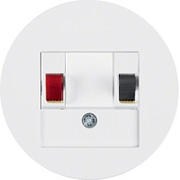 Розетка акустическая одинарная моно, полярная белизна, 457209 + 10382089 Berker