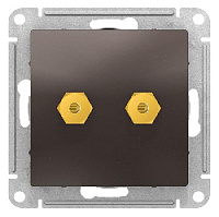 Дизайнерская аудио розетка (для колонок), мокко, ATN000687 Schneider Electric, серия Atlas Design