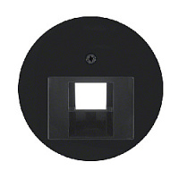 Центральная панель розетки UAE, черный, глянцевый, 14072045 Berker, серии R.1/R.3