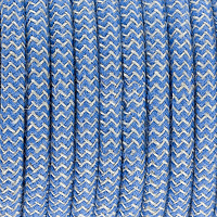 Ретро кабель электрический 2*0.75, голубой зигзаг, Cab.D75 Merlotti cavi