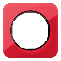 Дизайнерская рамка 1 местная, красный/черный, 10112344 Berker, серия R.1