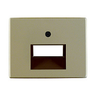 Центральная панель двойной розетки UAE, светло-бронзовый, матовый, 14100001 Berker, серия Arsys