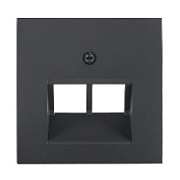 Центральная панель двойной розетки UAE, антрацитовый, матовый, 14091606 Berker, серии S.1/B.3/B.7