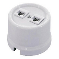 Ретро розетка интернет, белый, RS-INT-01 Retrika