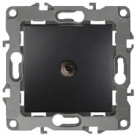 Дизайнерская розетка TV, антрацит, Б0014709 Эра, одиночная, серия 12
