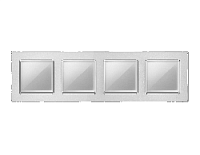 Дизайнерская рамка из оргстекла 4 местная, серебро, AF330404 Ambrella Volt