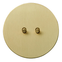 Дизайнерский выключатель проходной круглый, переключатель - цилиндр, EU040104B02 Salvador, двухклавишный