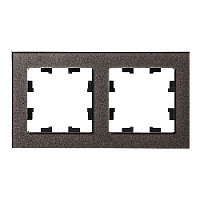 Дизайнерская рамка 2 местная, мокко, стекло, ATN320602 Schneider Electric, серия Atlas Design Nature