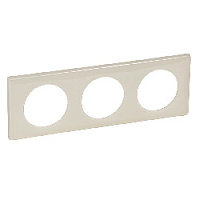 Дизайнерская рамка 3 местная, слоновая кость, 066623 Legrand, серия Celiane