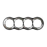 Дизайнерская рамка 4 местная, вороненая сталь, 88640-35 Simon, серия 88