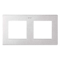 Дизайнерская рамка 2 местная, алюминий, 2400620-033 Simon, серия 24 Harmonie