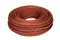 Ретро кабель (50м) коричневый, термостойкий, GE70121-04 ТМ МезонинЪ