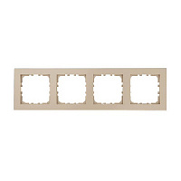 Дизайнерская рамка 4 местная, шампань, 844406-1 LK Studio, серия LK80 Flat