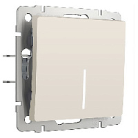 Дизайнерский выключатель с подсветкой, айвори матовый, W1110162 Werkel, одноклавишный