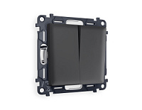 Комплект механизма 2-клавишного перекрестного выключателя , графит, MA903030 Ambrella Volt, двухклавишный