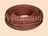Ретро кабель витой ПВХ (50м) 3*2,5 коричневый GE70152-04 ТМ МезонинЪ