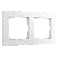 Дизайнерская рамка 2 местная, белый, поликарбонат, W0022401 Werkel