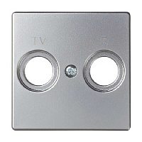 Накладка для розетки R-TV, алюминий, 82053-33 Simon, серия 82