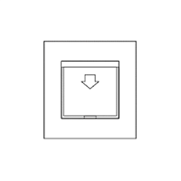 Дизайнерский выключатель карточный Aura Медь браш, BACIK Bonze